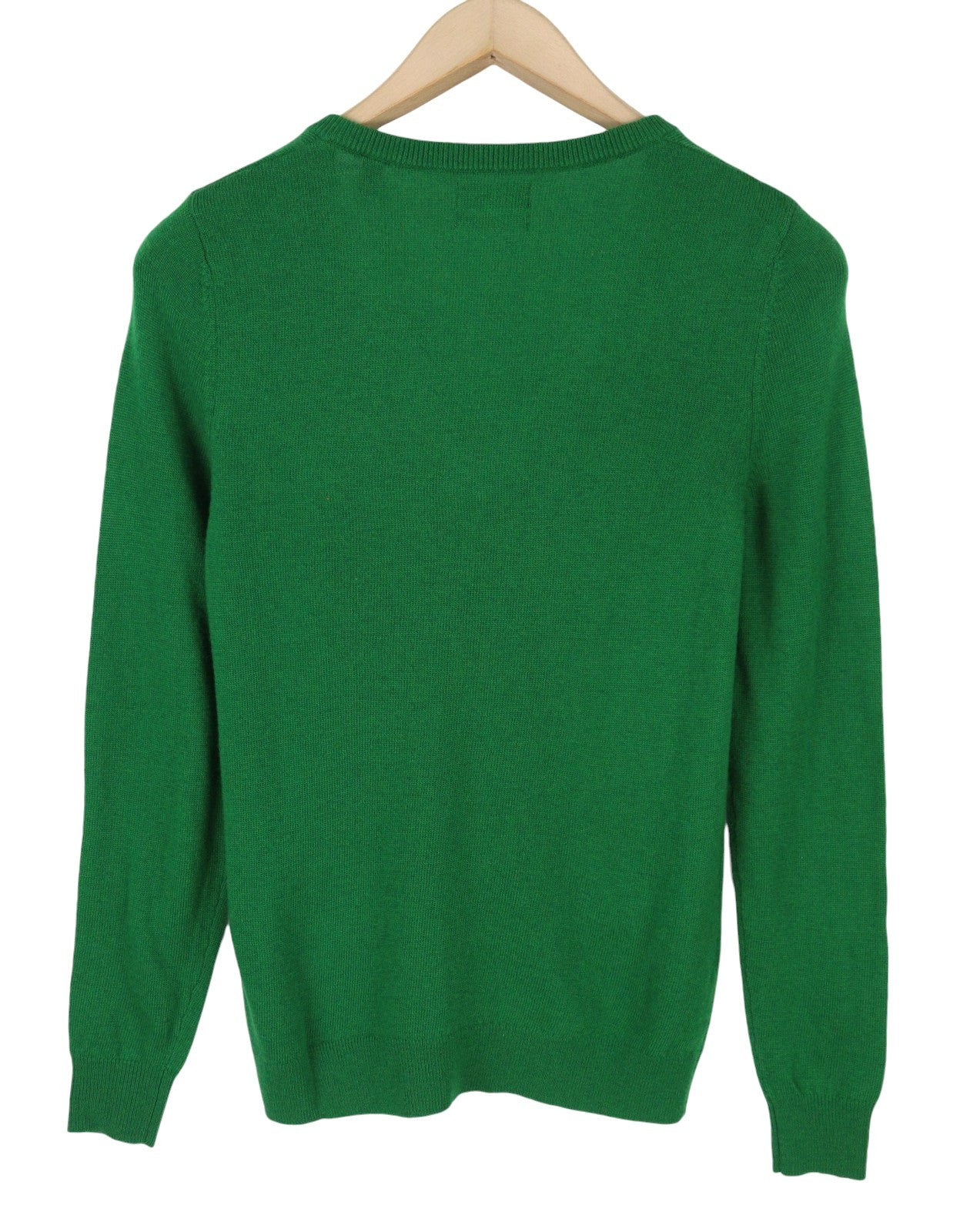 GANT Extrafine Lambswool V Neck Women Jumper S Lavish Green Knit Pull On