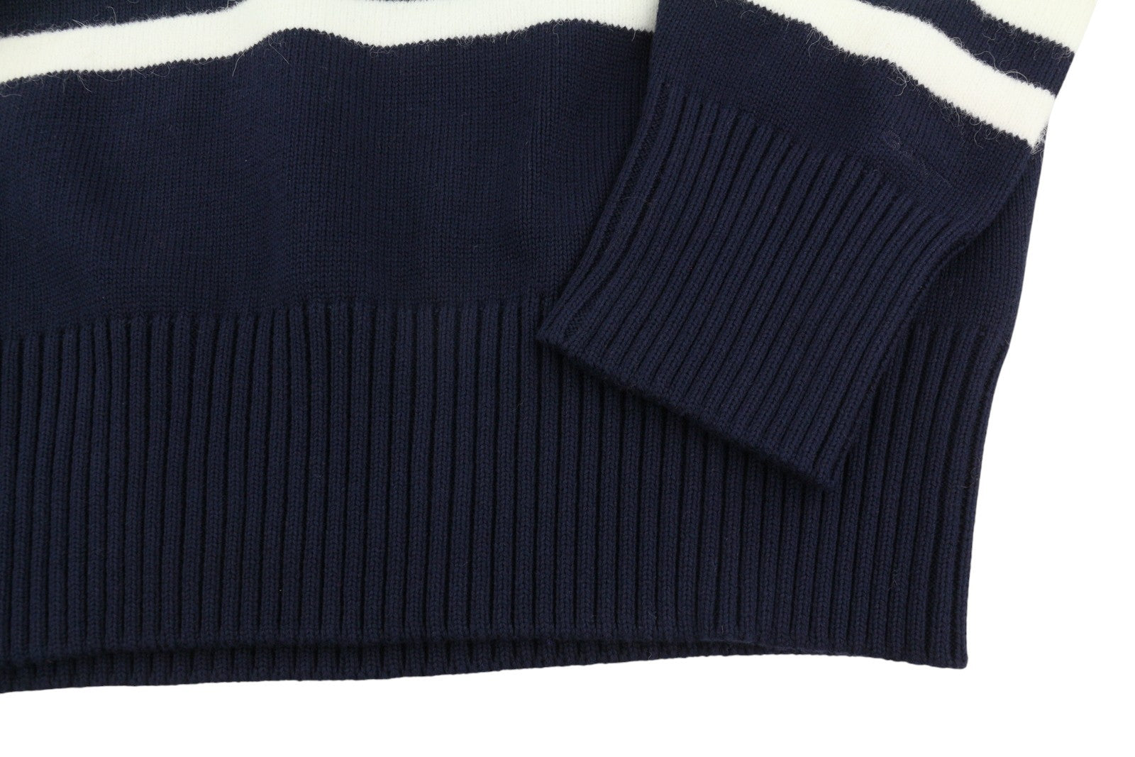 GANT Block Striped C Neck Women Jumper 2XL Evening Blue Alpaca Blend Knit