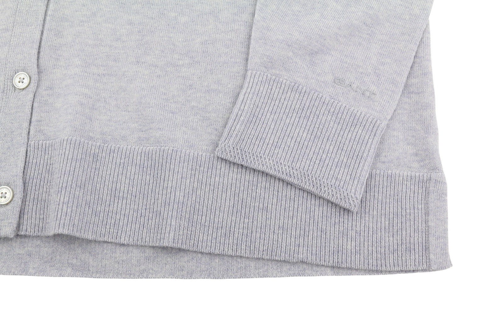 GANT Washable Merino Cardigan Women Jumper XL Light Grey Button Knit
