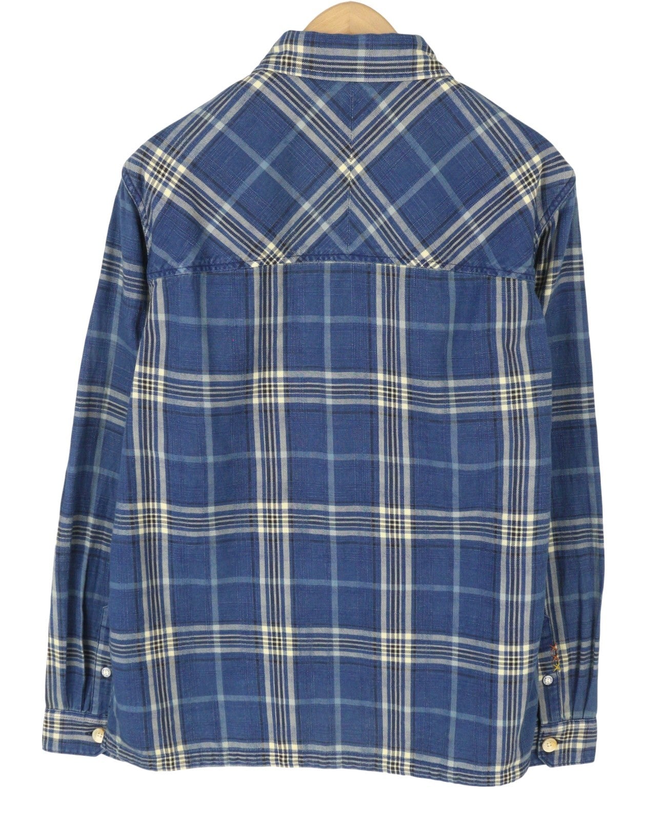 SCOTCH & SODA Men Jacket M Blue Plaid Button-Up Lightweight Overshirt