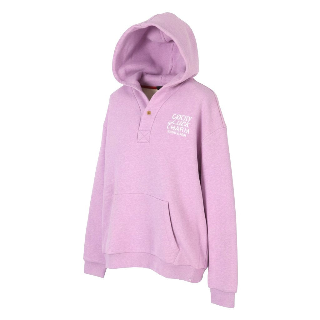 SCOTCH & SODA Men Hoodie M Purple Melange Oversized Kangaroo Pocket Pull On