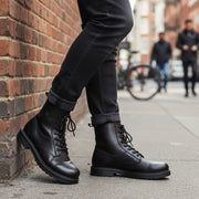 DIESEL D-Alabhama CB vyriški batai, juodi, odiniai, vidutinio ūgio, 45 €, RRP 295, migdolų nosis