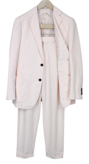 SUITSUPPLY Havana Patch Men's Suit UK36R Pink Slim Cotton Velvet Cord 2-Piece