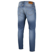 DIESEL D-Mihtry 009NF vyriški džinsai W32/L30 mėlyni, skalbti tiesūs, tamprūs su sagomis 