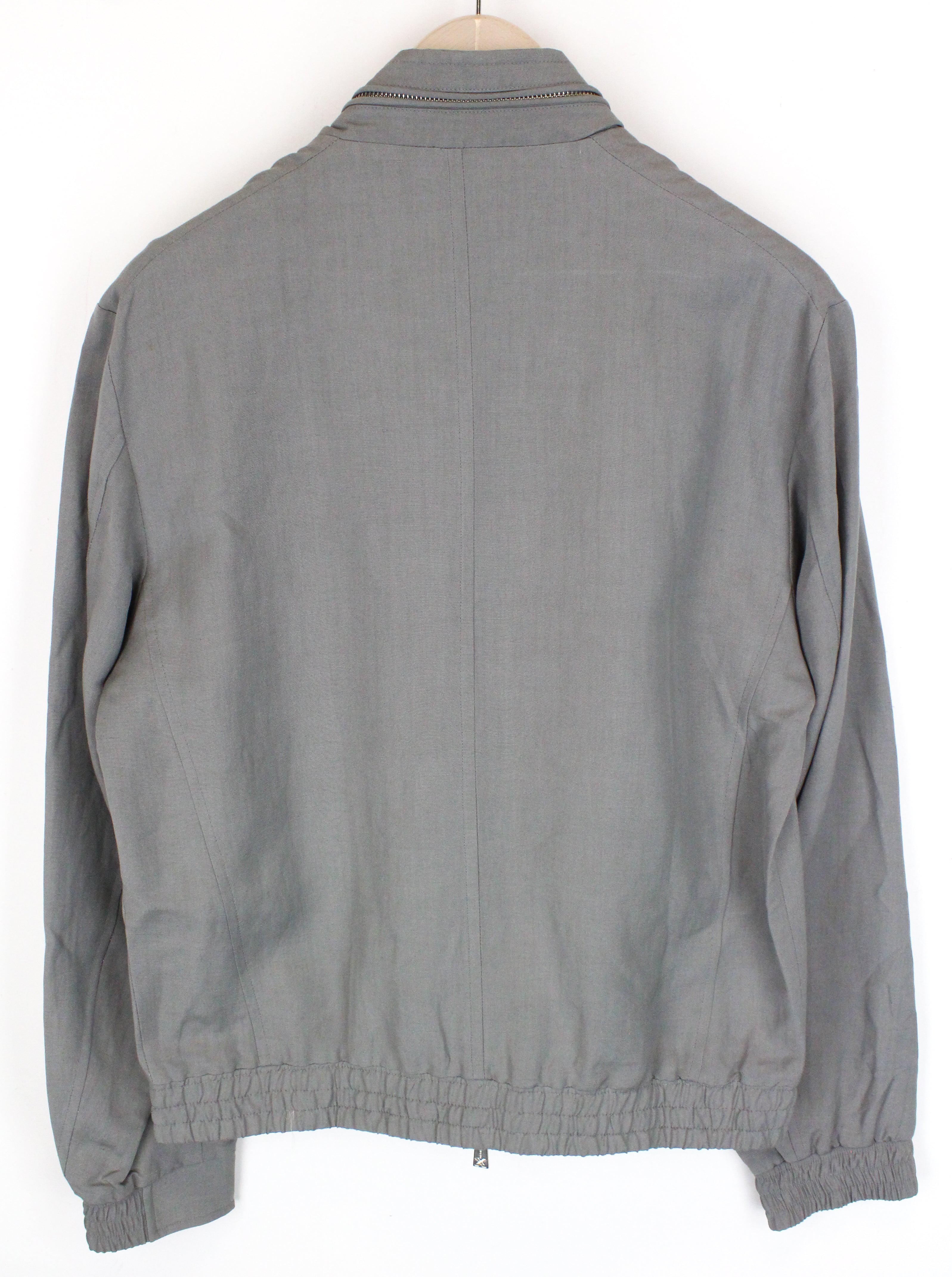 RICHMOND vyriška striukė 48 pilka, lininio audinio pamušalu, vieneilė, ilgomis rankovėmis 