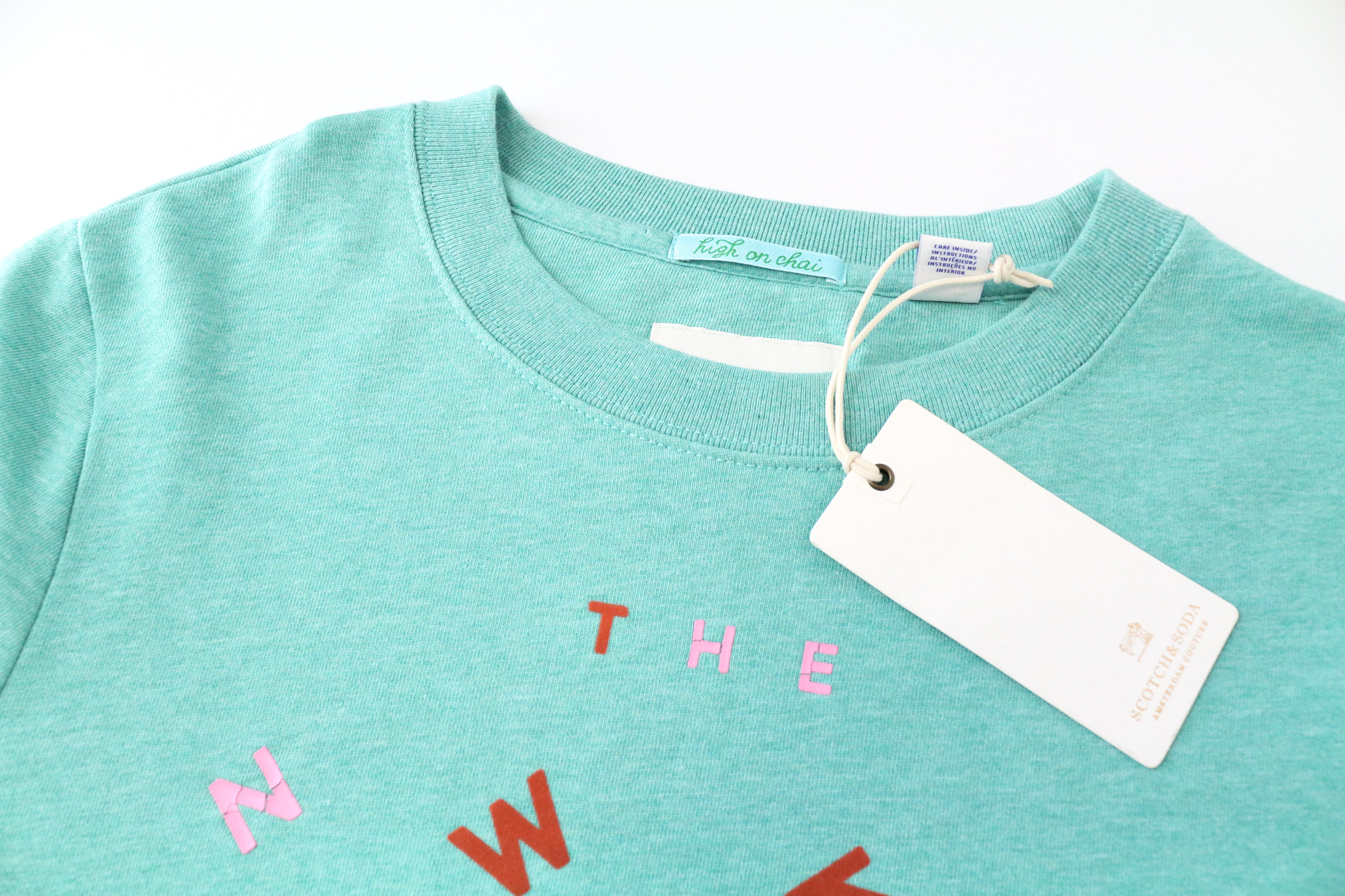 SCOTCH &amp; SODA Ams Couture S mėlynas medvilninis vyriškas džemperis ilgomis rankovėmis 