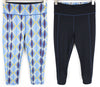 Blue Polyester Sport Leggings