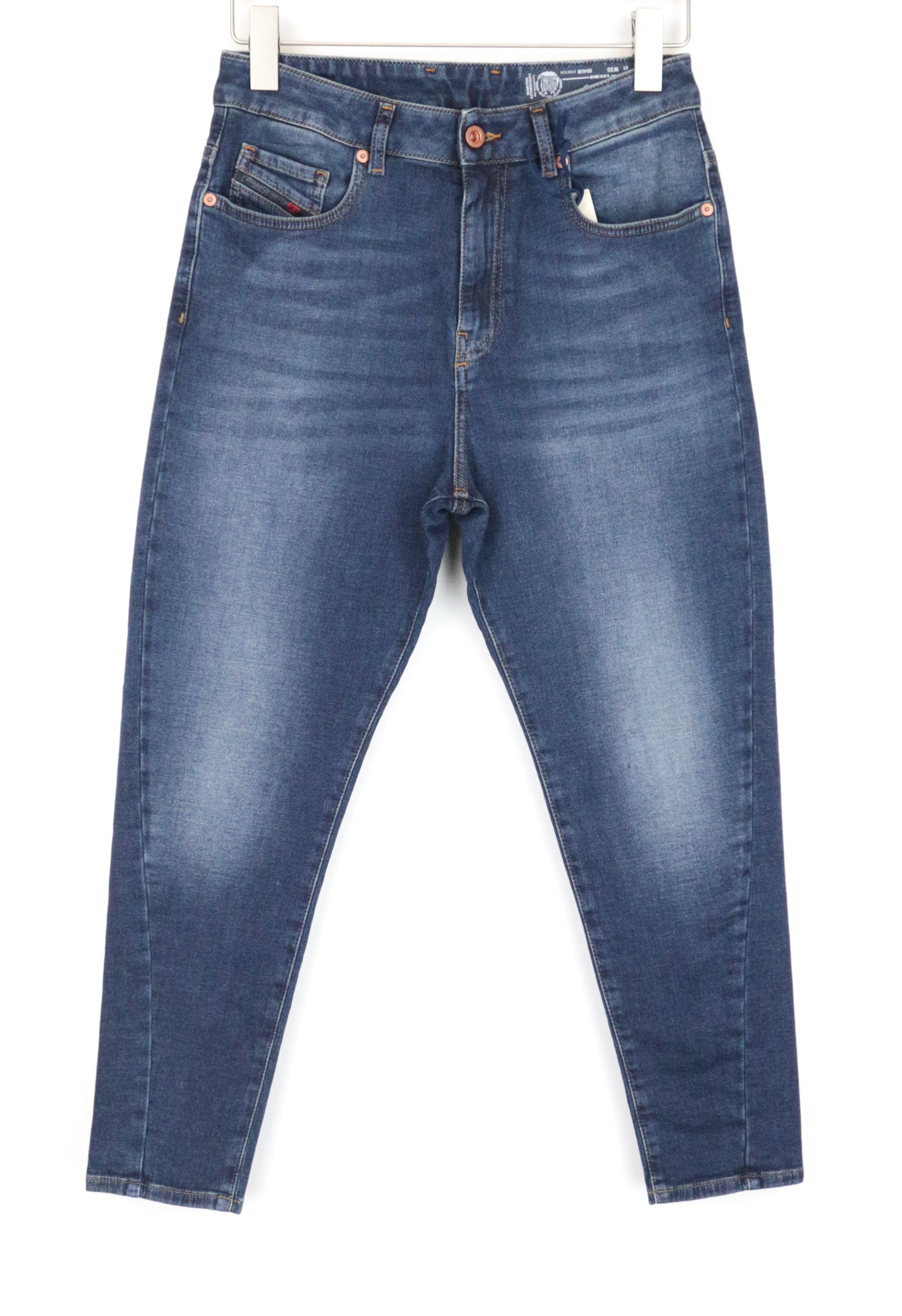 DIESEL Candys-Ne 084UB moteriški džinsai W25 Jogg Boyfriend mėlyni medvilniniai tamprūs džinsai 