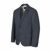 SCOTCH & SODA Men Blazer M Dark Blue Pinstriped Half Lined Single-Breasted