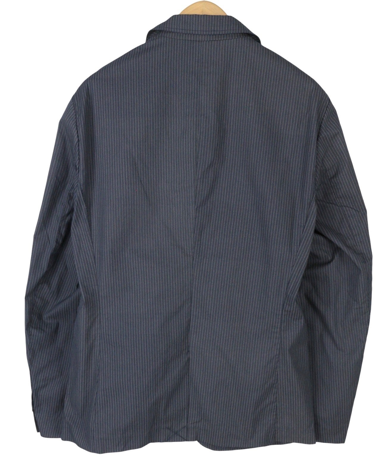 SCOTCH & SODA Men Blazer M Dark Blue Pinstriped Half Lined Single-Breasted