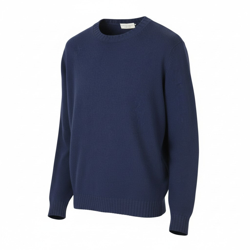 FILIPPO DE LAURENTIIS Men Jumper IT54 XL Blue Merino Wool Cashmere Knit Pull On