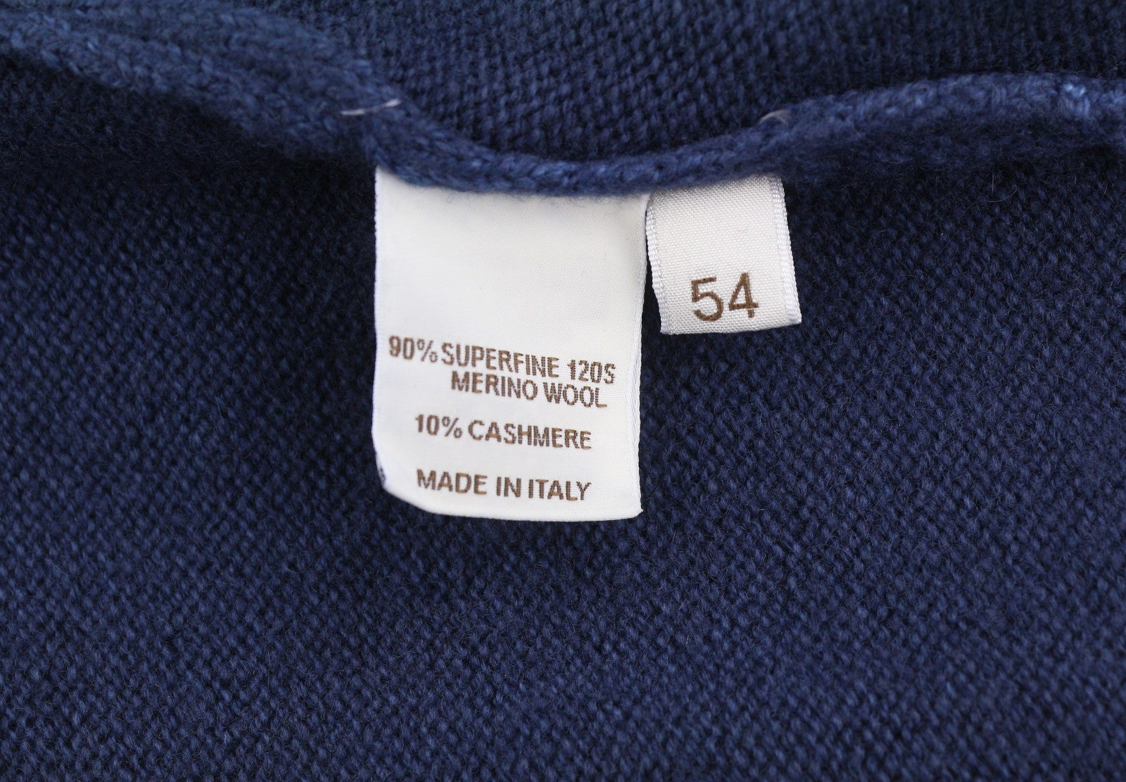 FILIPPO DE LAURENTIIS Men Jumper IT54 XL Blue Merino Wool Cashmere Knit Pull On