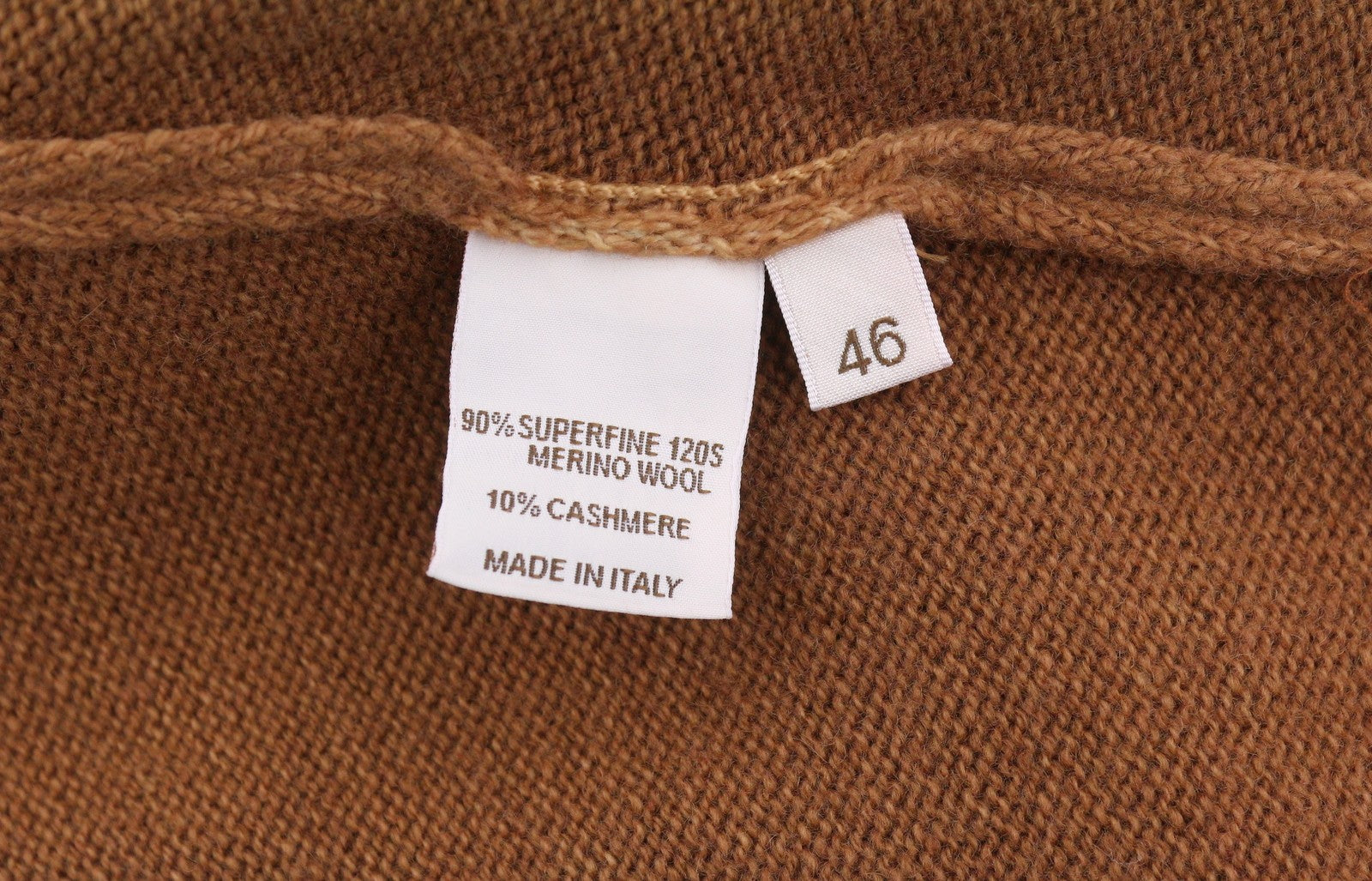 FILIPPO DE LAURENTIIS Men Jumper IT46 XS Brown Merino Wool Cashmere Knit Pull On