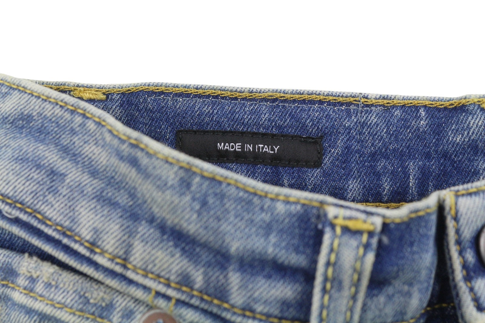 R13 Jane Women Jeans 24 Kelly Stretch Straight Whiskers Faded Blue SS26