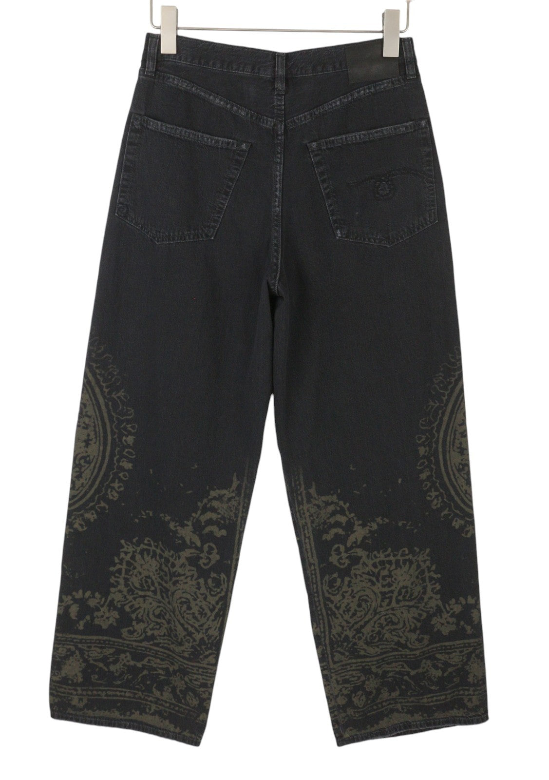 R13 Damon Pleated Women Jeans 26 Baroque Black Wide Leg SS26 RRP1295