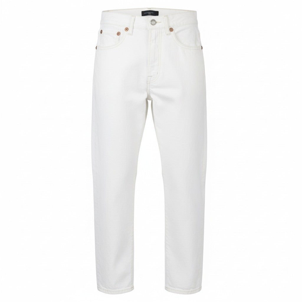 R13 Boyfriend Women Jeans 23 Aerin White Cropped Ankle Distress Denim SS26