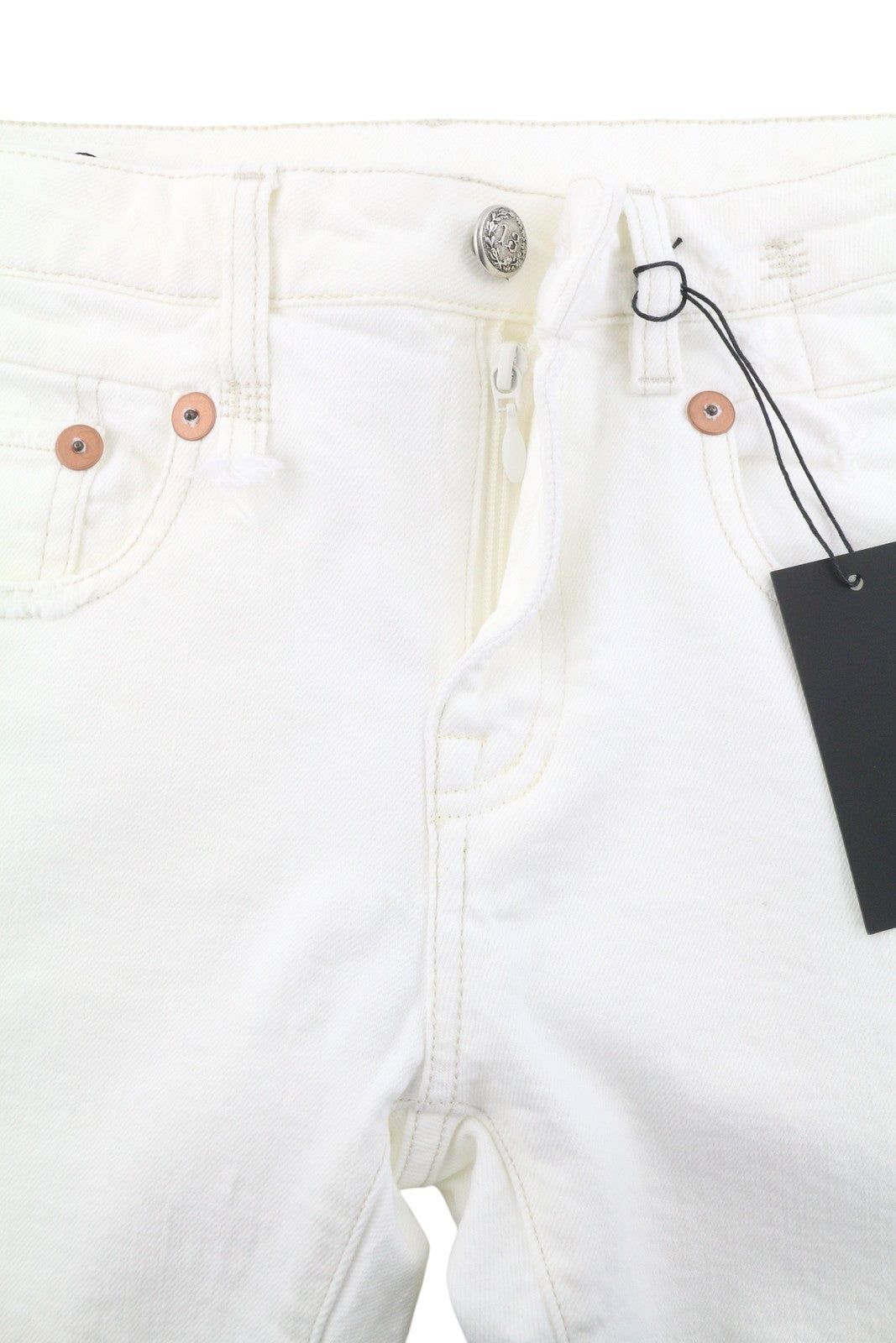 R13 Toby Boy Women Jeans 26 Aerin White Stretch Low Rise Slim Fit
