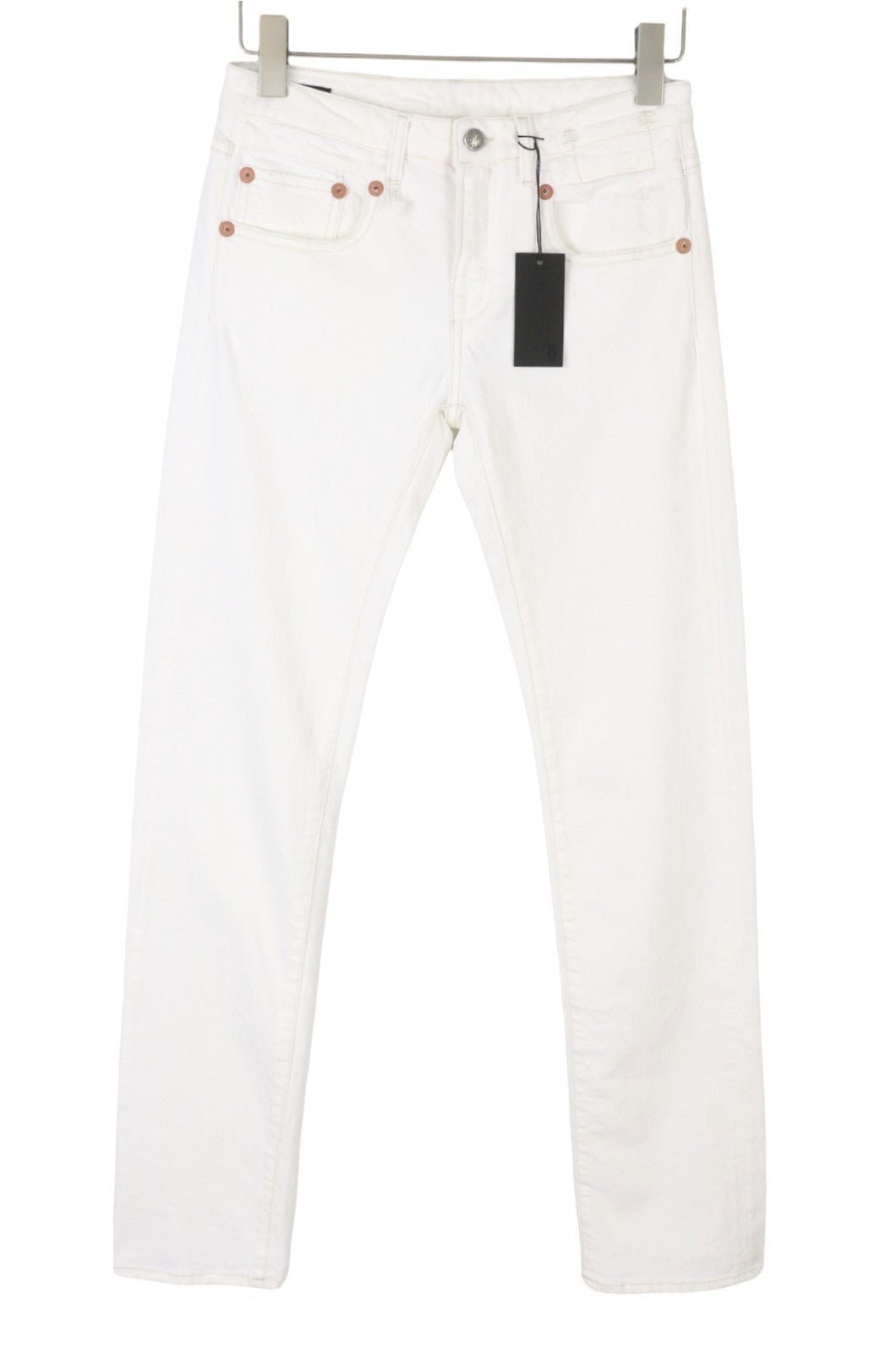 R13 Toby Boy Women Jeans 26 Aerin White Stretch Low Rise Slim Fit