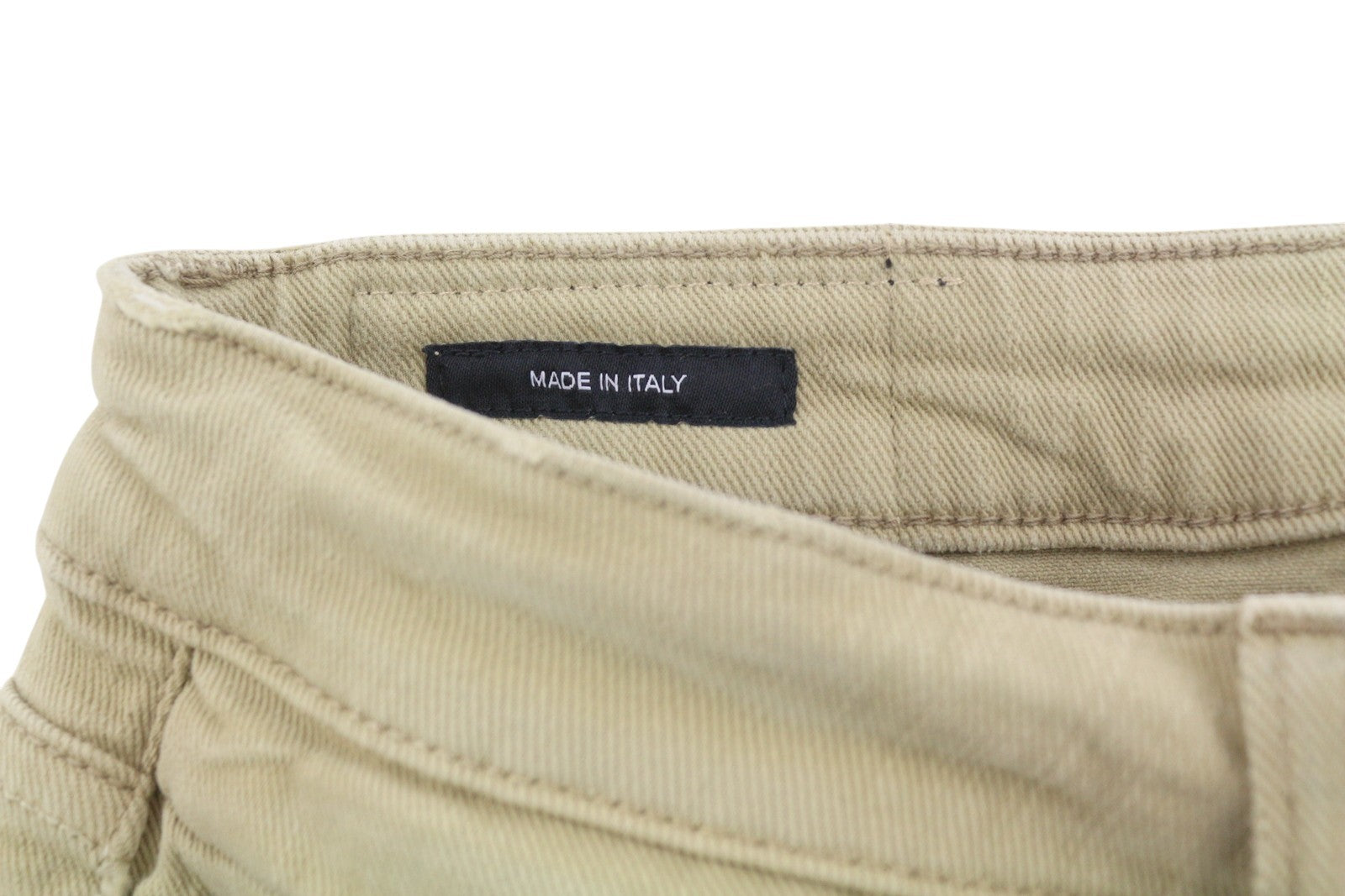R13 Boy Straight Women Jeans 27 Khaki Stretch Faded Cropped Ankle RRP699
