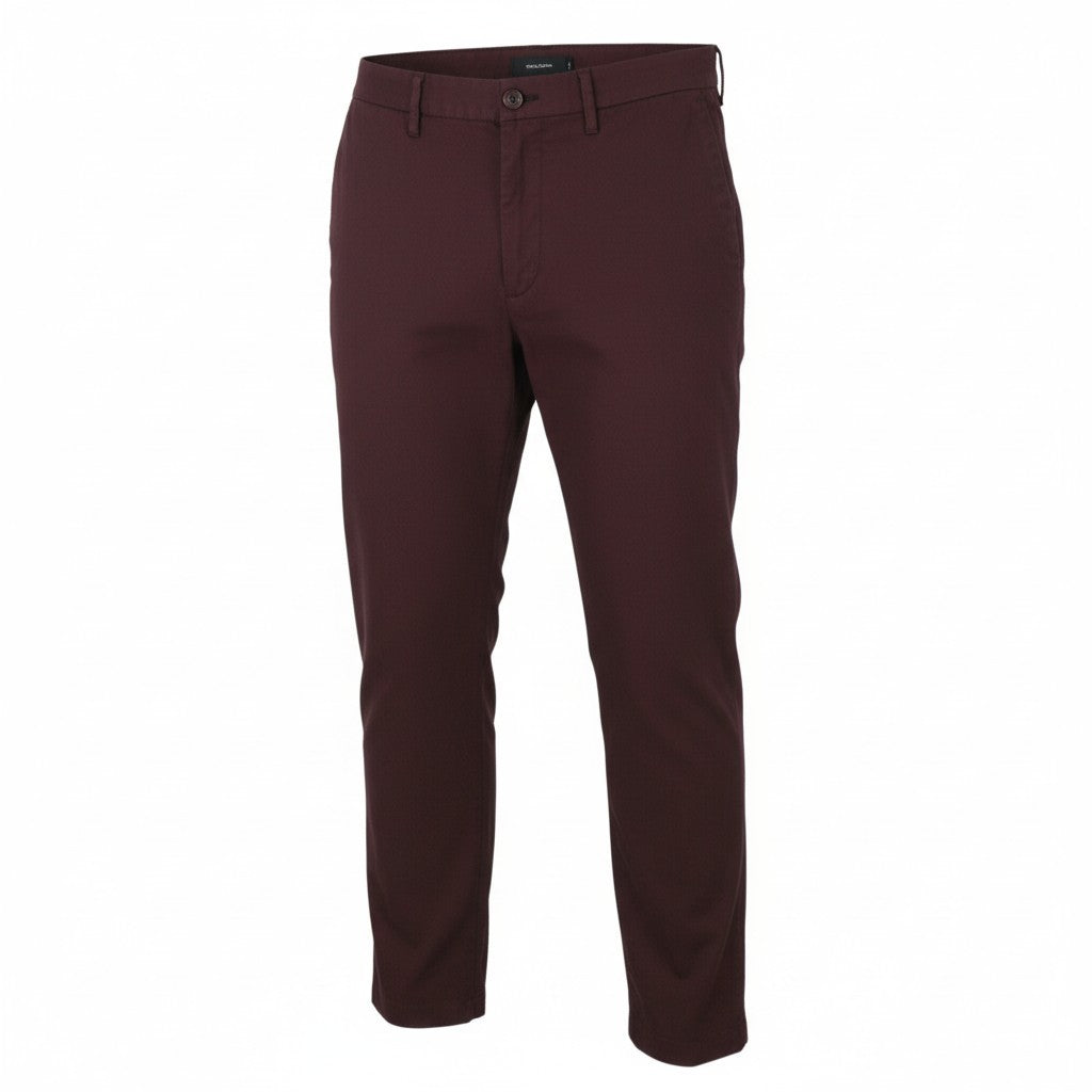 HACKETT Sanderson Men Trousers W30 Dark Burgundy Slim Fit Chino