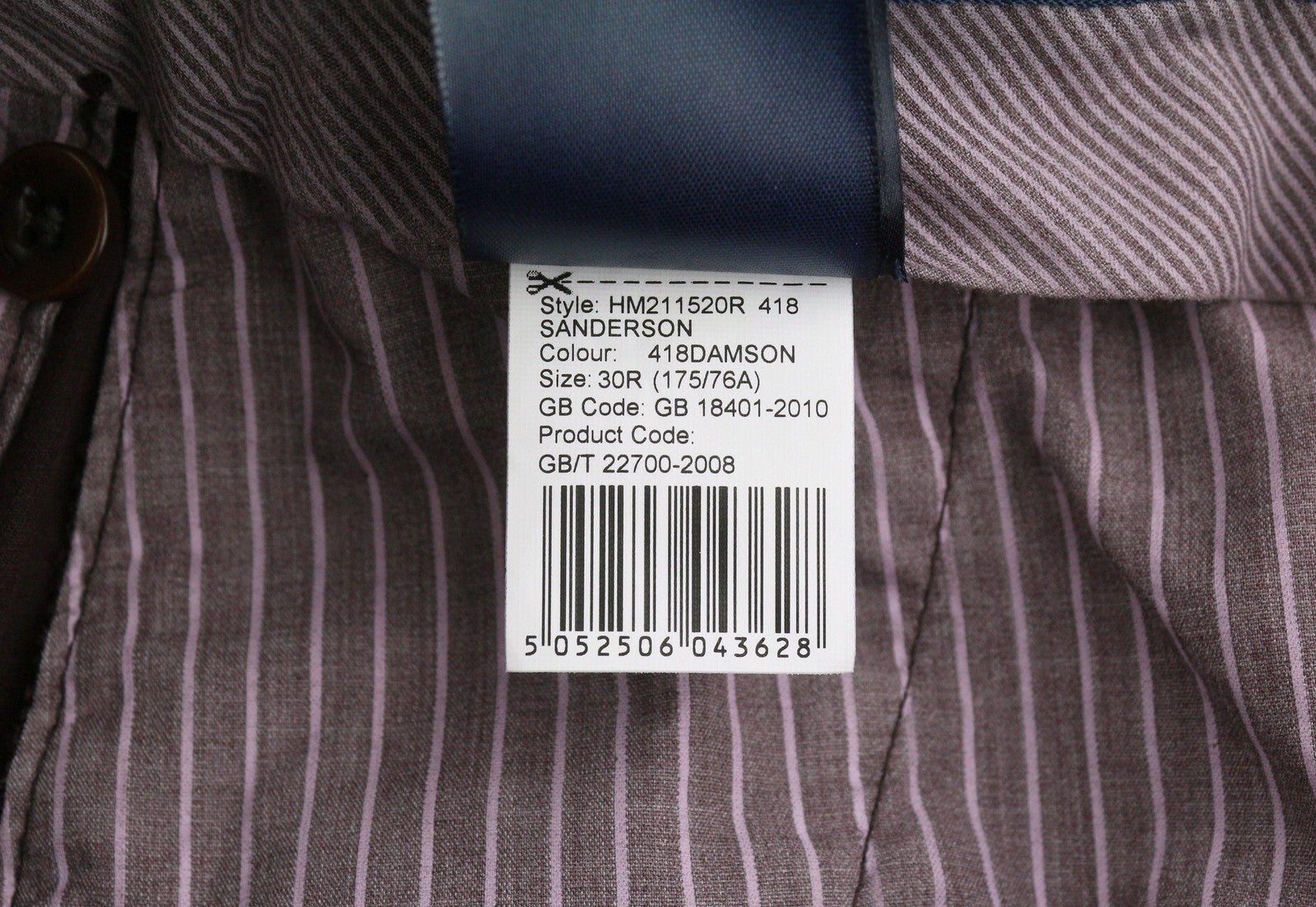 HACKETT Sanderson Men Trousers W30 Dark Burgundy Slim Fit Chino