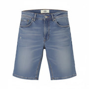 REDEFINED REBEL Copenhagen Men Shorts S Blue Whiskers Faded Zip Fly Denim