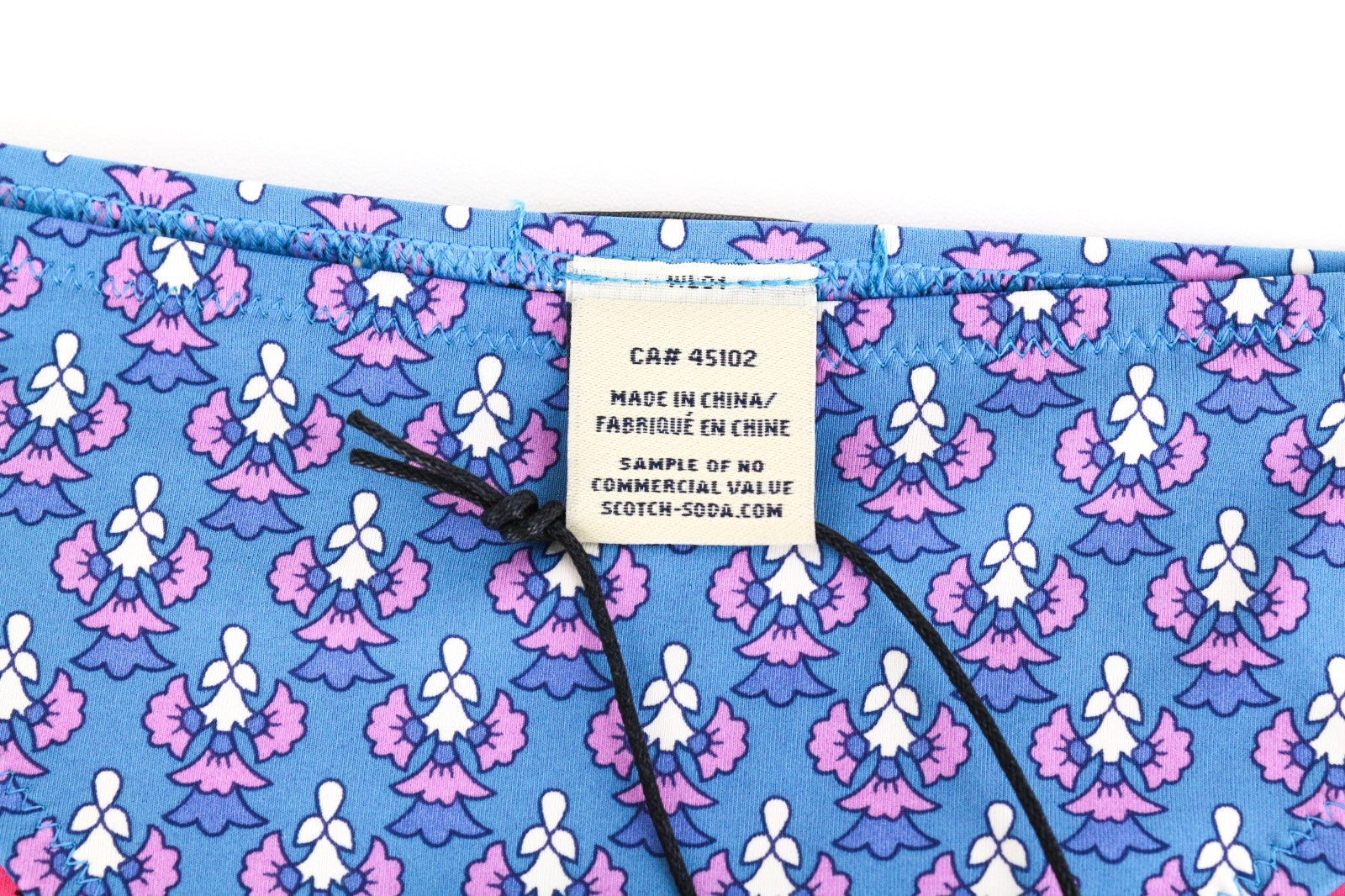 MAISON SCOTCH Women Swimwear ~XS Blue Patterned Beach Pool Summer Bikini Bottom