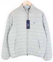 HARMONT & BLAINE Men Jacket L Light Grey Quilted Puffer Classic Lightweight