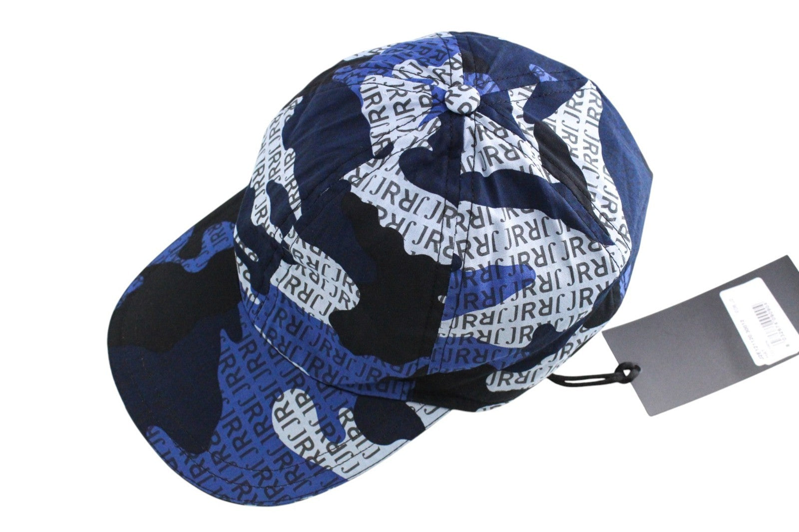 JOHN RICHMOND Men Cap S Blue Military Patterned Logo Pure Cotton