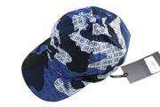 JOHN RICHMOND Men Cap S Blue Military Patterned Logo Pure Cotton