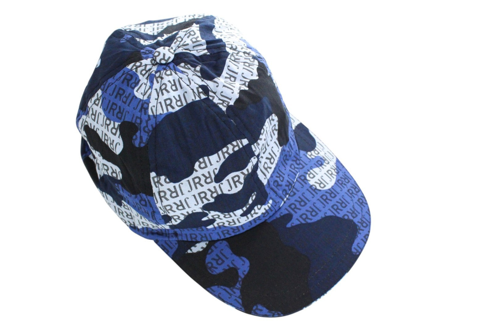JOHN RICHMOND Men Cap S Blue Military Patterned Logo Pure Cotton