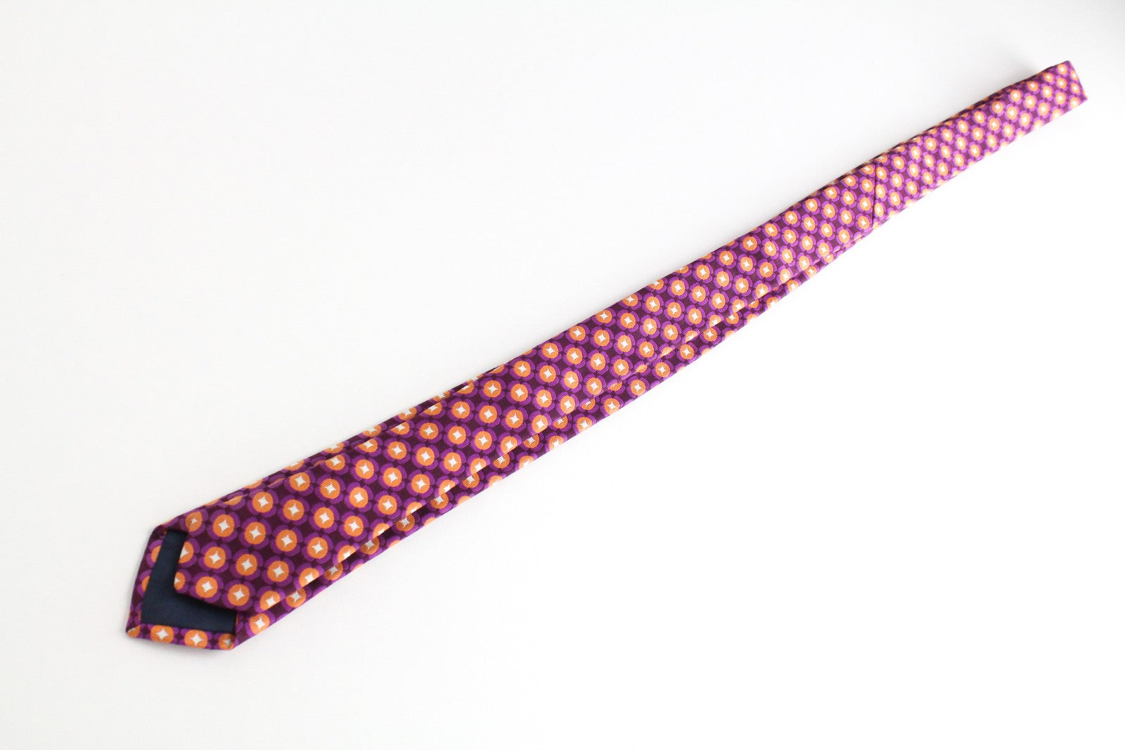 SUITSUPPLY Men Tie ~147 x 6 cm Purple Pure Silk Patterned Pointed-End Classic