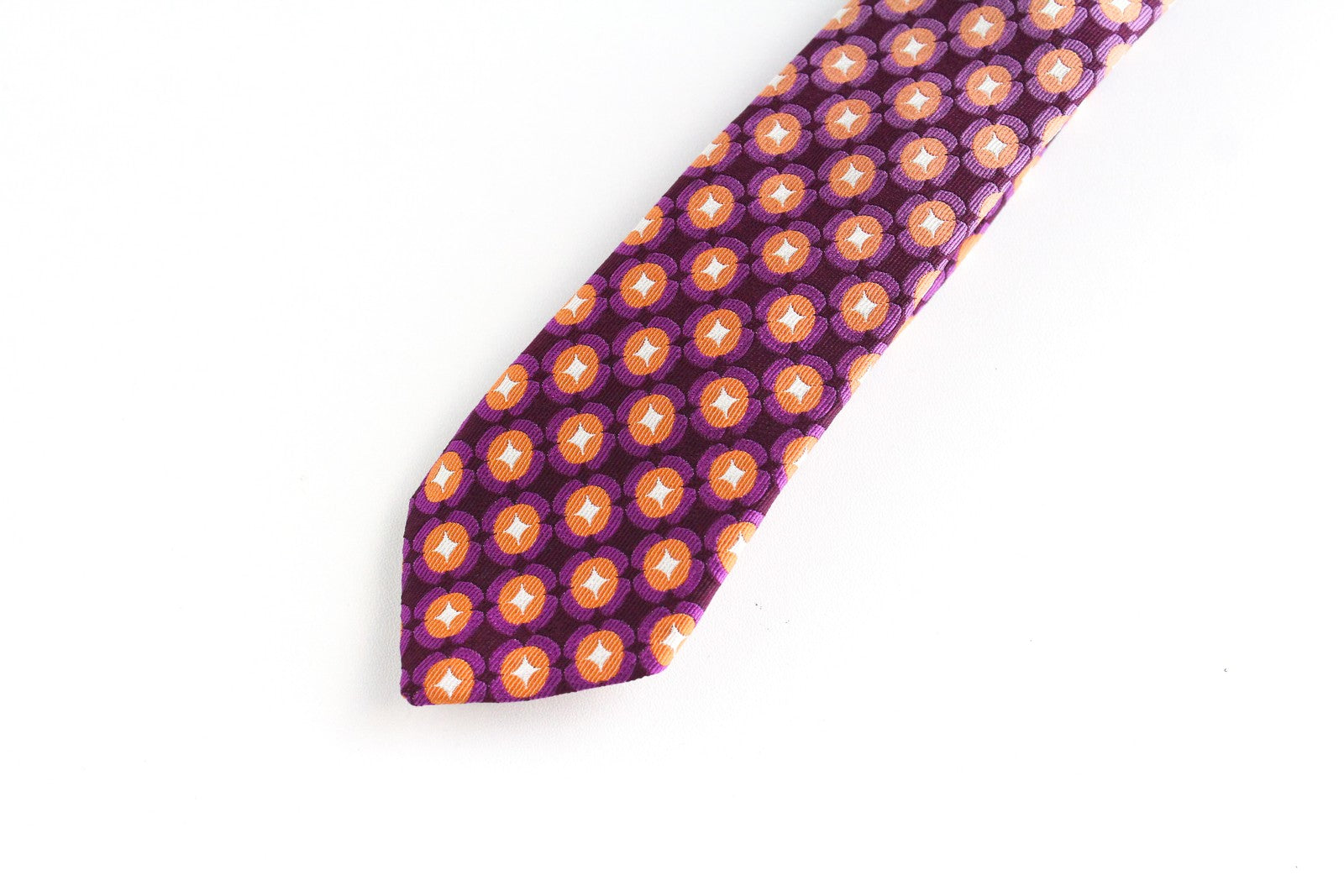 SUITSUPPLY Men Tie ~147 x 6 cm Purple Pure Silk Patterned Pointed-End Classic