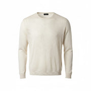 RICHMOND  Men Sweatshirt 50 Beige Linen Blend Lightweight Long Sleeved Pull On