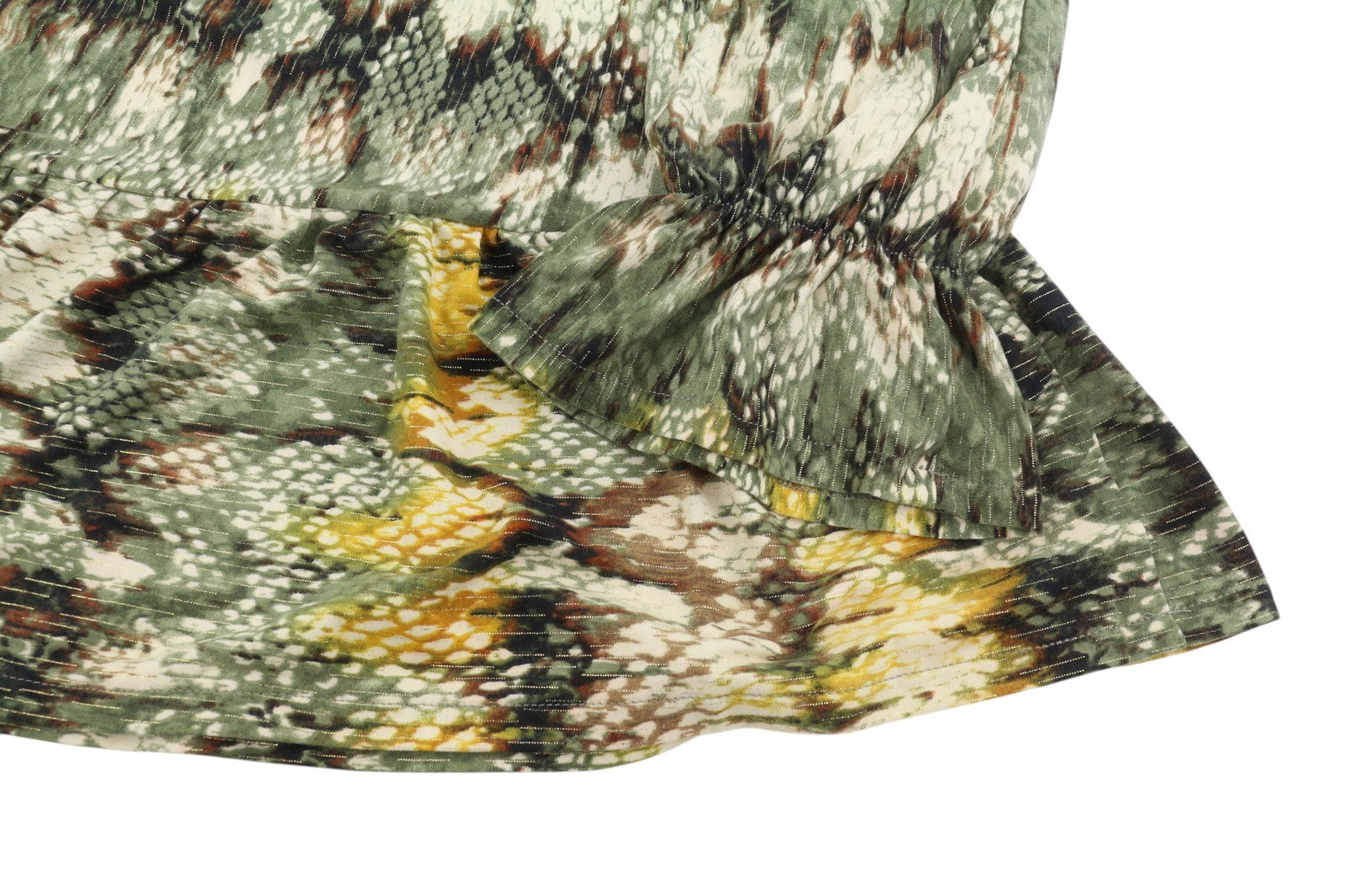 ILSE JACOBSEN Kimo Women Dress XL Multicolor Snake Print Belted Long Sleeve