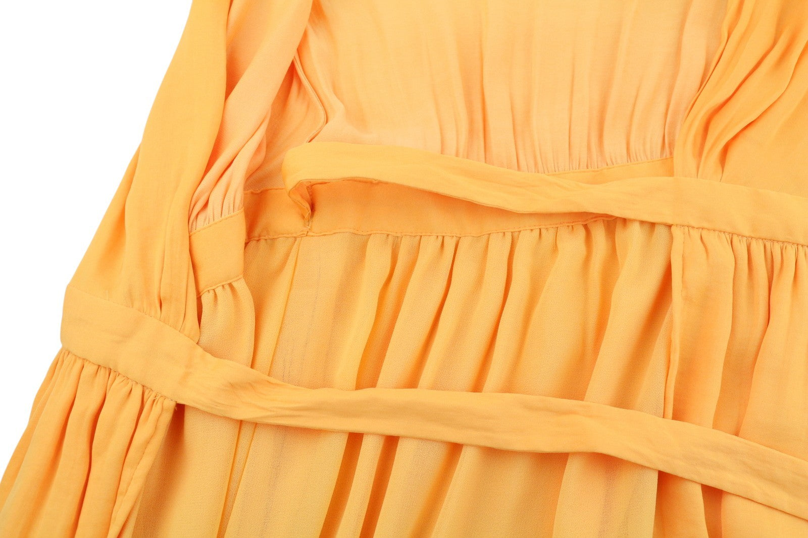 MAISON SCOTCH Women Dress S Yellow Wrap Belted Short Sleeve Mid Length