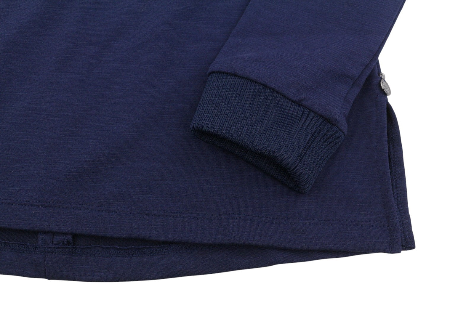 MAISON SCOTCH Women Dress S Dark Blue Crew Neck Long Sleeve Knee-Length