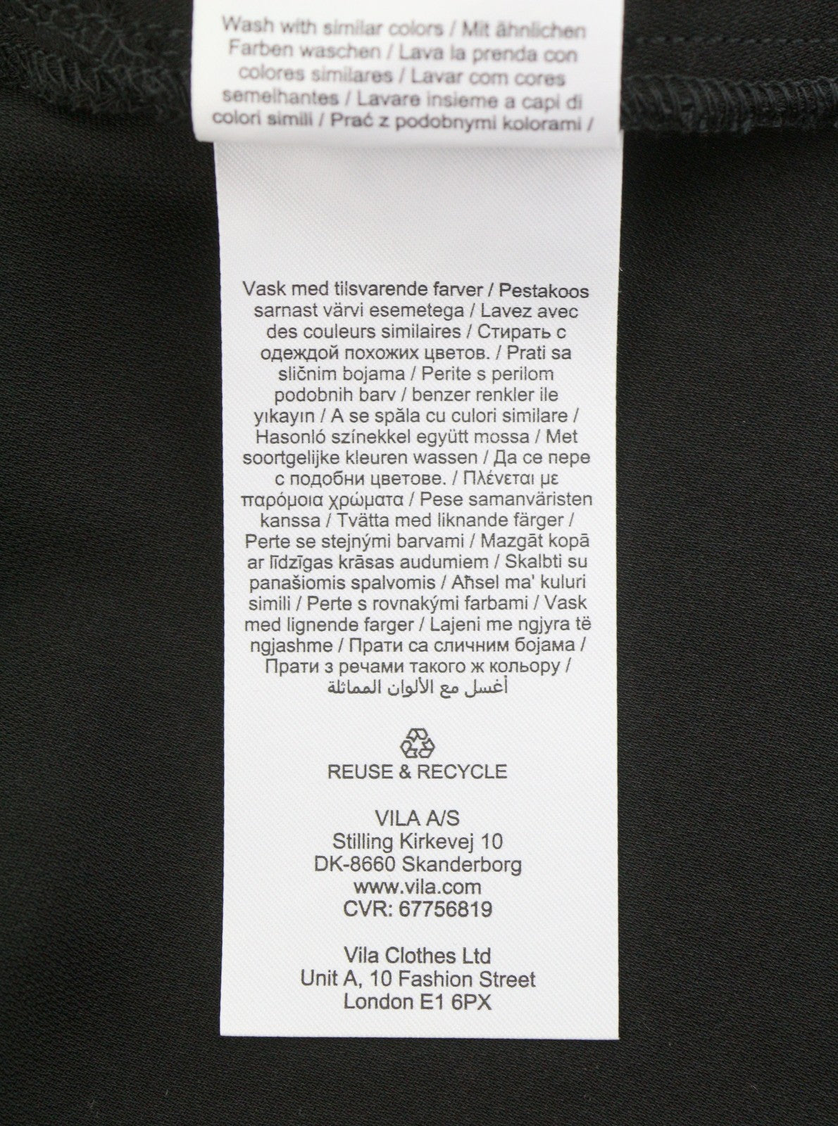 VILA Nalu L/S Women Dress EU36 S Black Half Button Long Sleeved Knee-Length