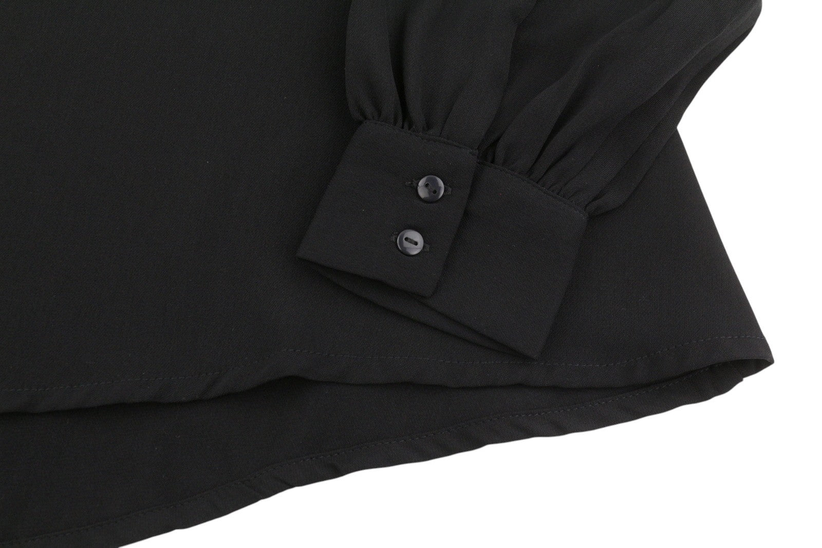 VILA Nalu L/S Women Dress EU36 S Black Half Button Long Sleeve Knee-Length