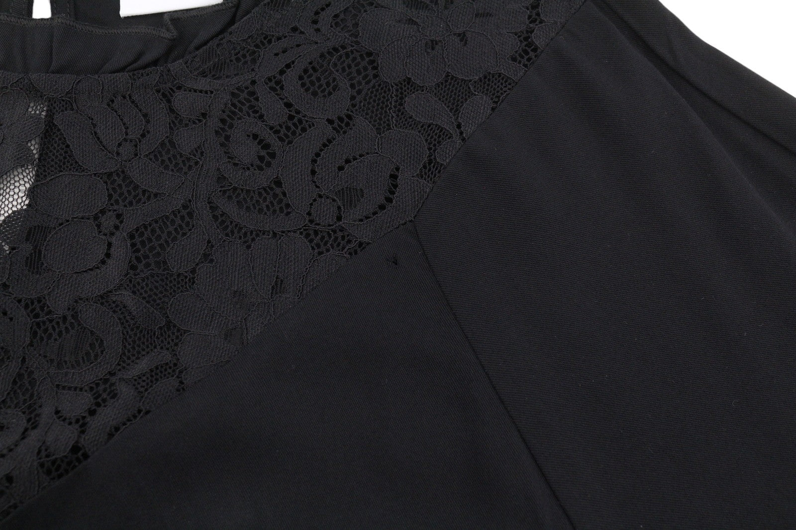 VILA Suvita L/S Lace Women Dress EU40 L Tall Black Belted Long Sleeve Mini