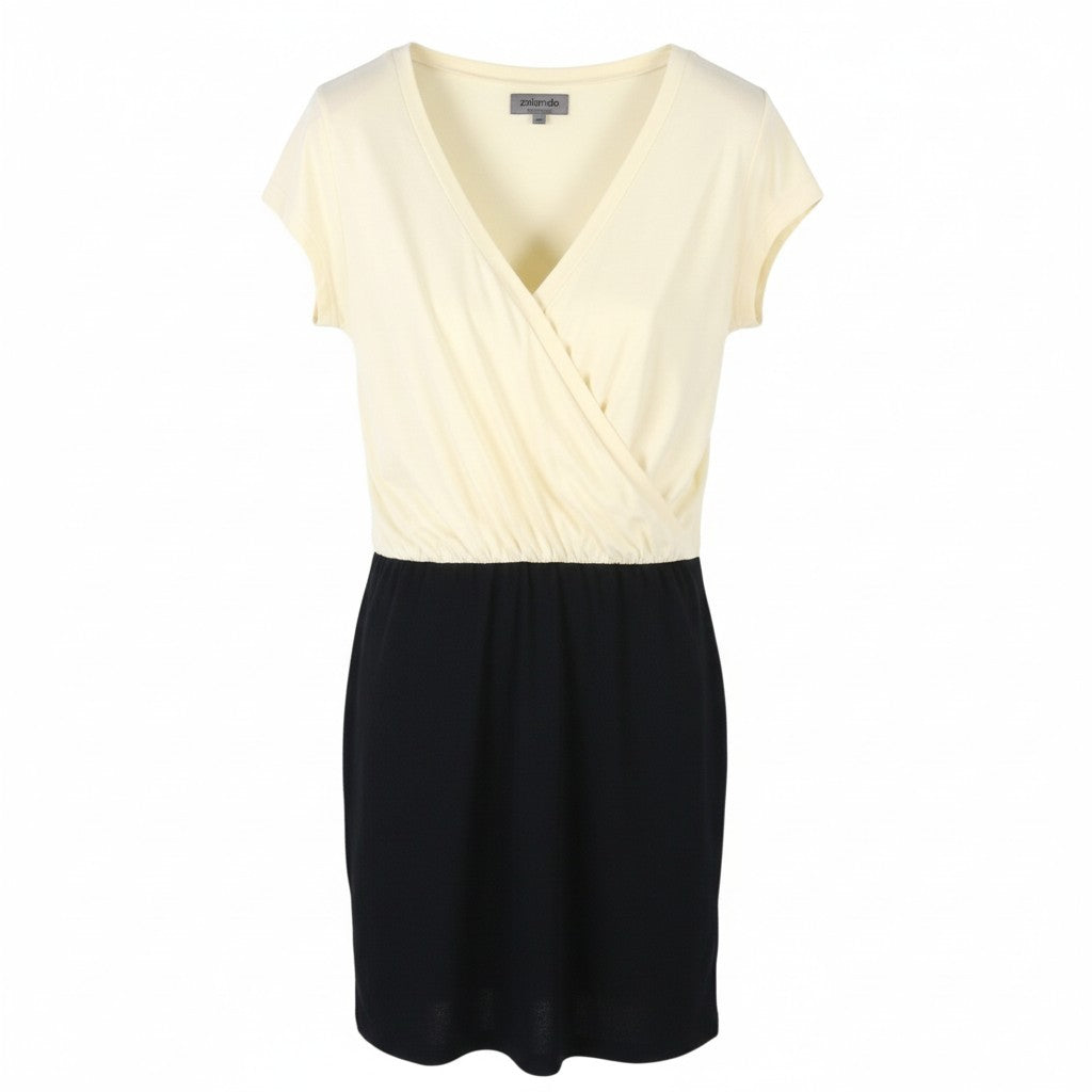 ZALANDO ESSENTIALS Women Dress EU38 M Short Sleeve Wrap Knee-Length