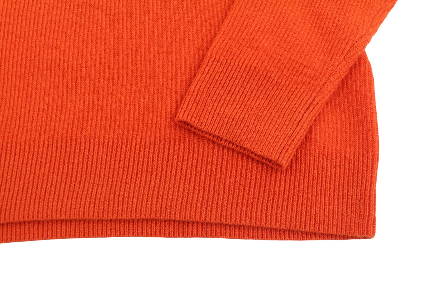 GANT Lambswool Rib Rugger Men Jumper S Pumpkin Orange Knit Sweater