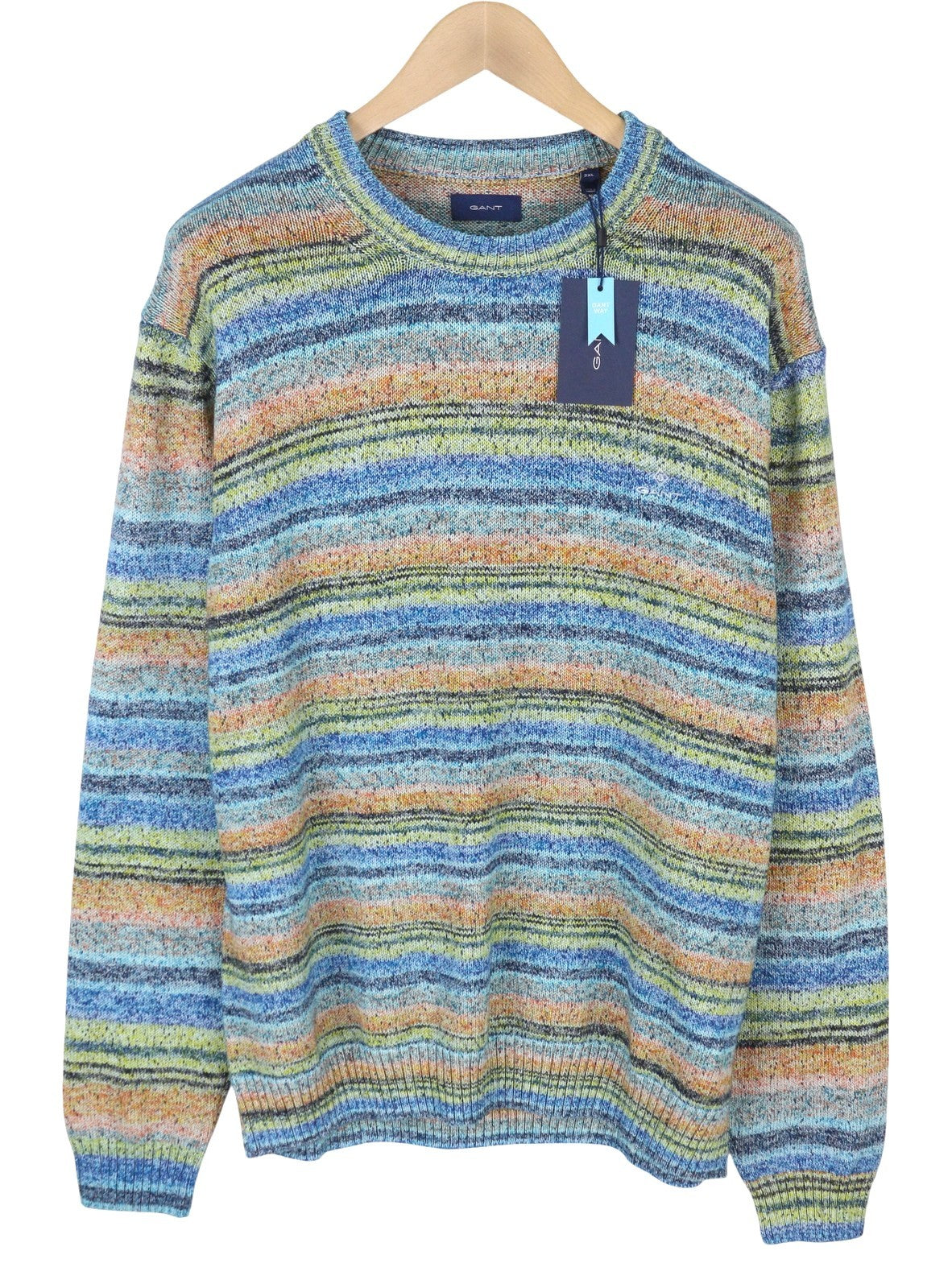 GANT Space Dyed C-Neck Men Jumper 2XL Multicolour Knit Pull On