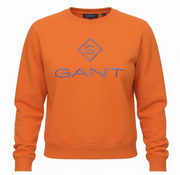 GANT Color Lock Up C-Neck Women Sweatshirt XS Savannah Orange Oversized