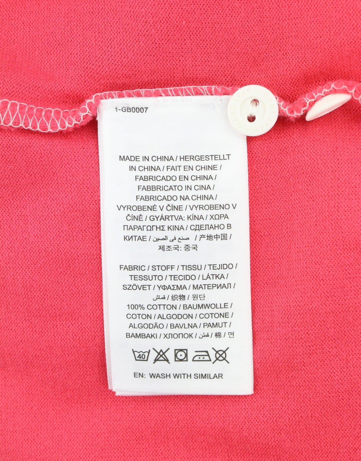 GANT Mixed Striped Heavy Rugger Women T-Shirt S Watermelon Red Rugby Polo