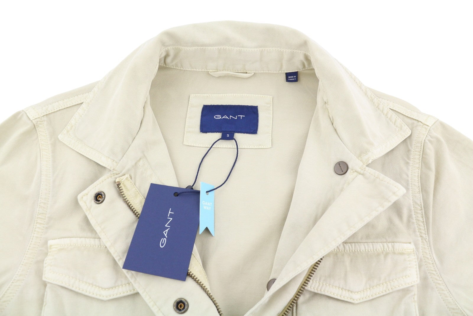 GANT Garment Dyed Field Women Jacket S Desert Beige Drawstring Light