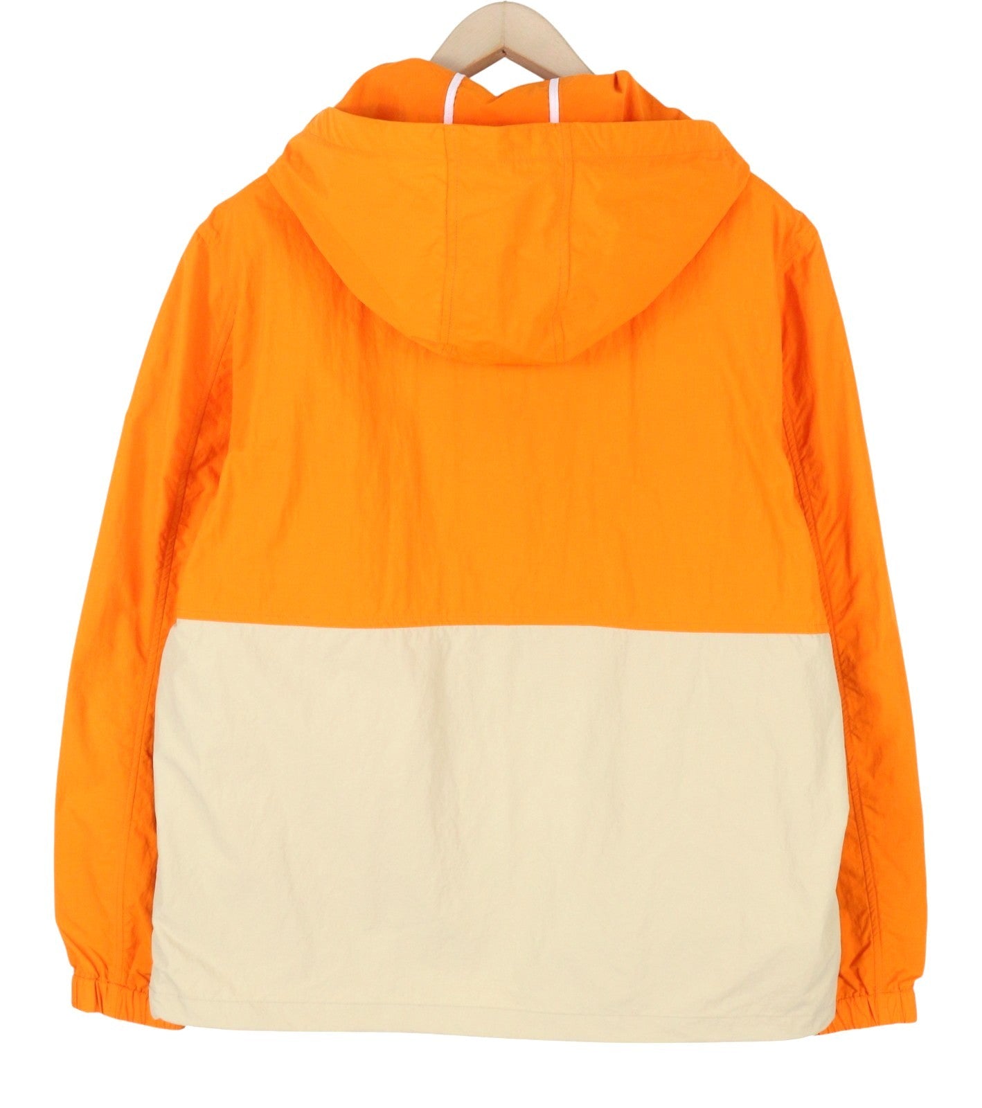 GANT Color Blocked Windbreaker Men Jacket L Dry Sand Hooded Zip Light