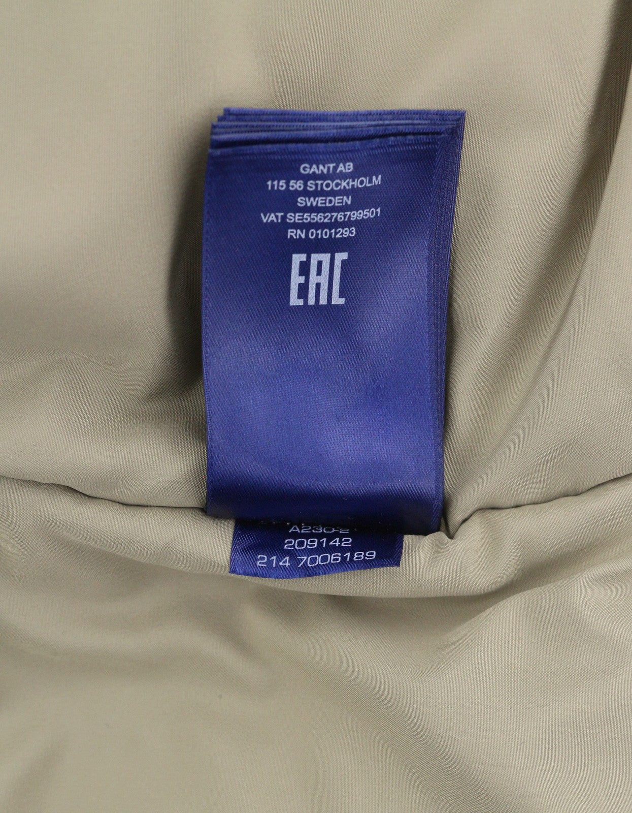 GANT Padded Short Parka Men Jacket M Dry Sand Hooded Zip Coat RRP395