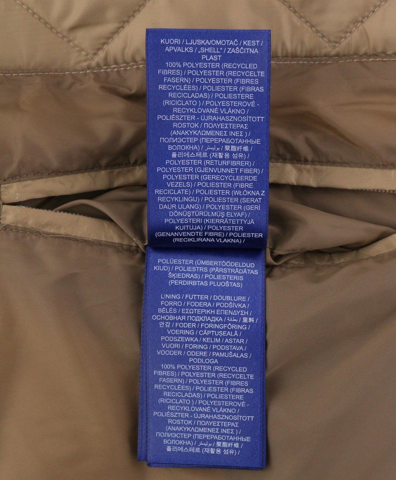 GANT Light Down Women Jacket M Warm Khaki Quilted High Neck Coat