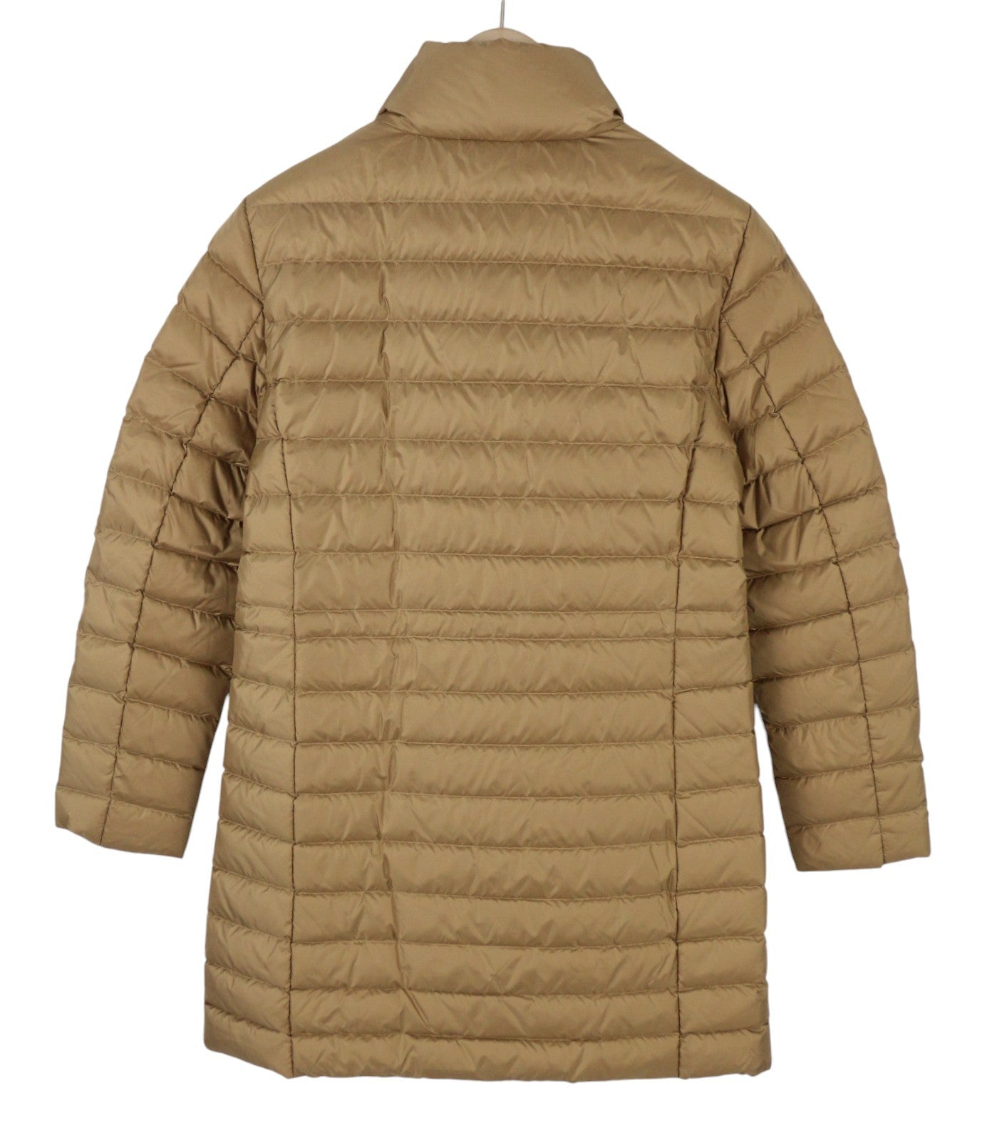 GANT Light Down Women Jacket M Warm Khaki Quilted High Neck Coat